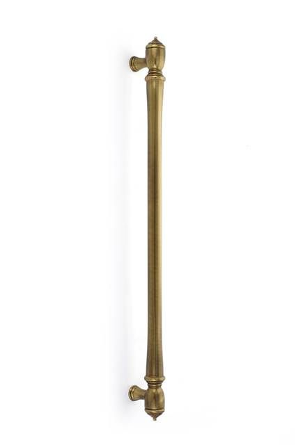 Emtek 86344 Spindle Appliance Pull 18 in. CtC - ccbrass.com Unlacquered Brass Hardware, Budget Kitchen Remodel, Appliance Pull, Unlacquered Brass, Kitchen On A Budget, Door Pulls, American Classic, Antique Finish, Classic Collection