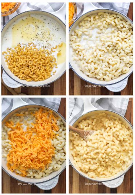 This creamy stovetop macaroni and cheese is one of my favorite comfort foods. It's a delicious cheesy homemade mac and cheese recipe that couldn't be easier! #spendwithpennies #macandcheese #stovetopmacandcheese #macaroniandcheese #macaroni #cheese #stovetop Creamy Stovetop Macaroni And Cheese, Stovetop Macaroni And Cheese, Stovetop Recipes, Easy Mac N Cheese Recipe, Homemade Mac And Cheese Recipe, Best Macaroni And Cheese, Stovetop Mac And Cheese, Homemade Mac And Cheese, Easy Mac And Cheese