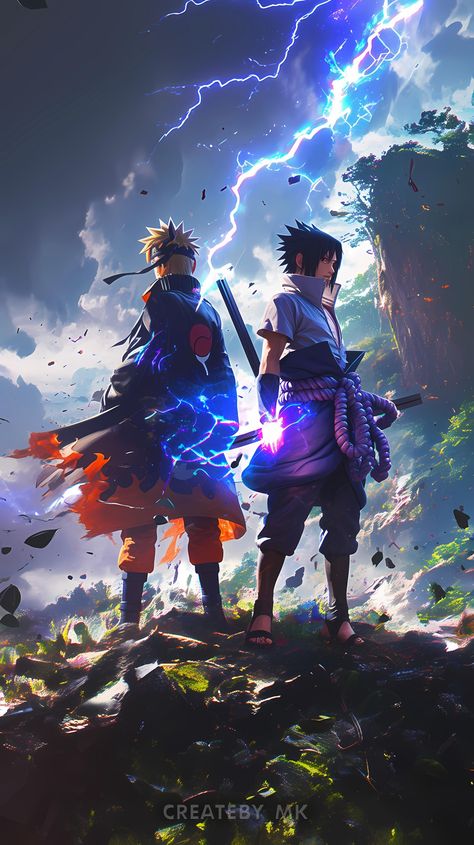 Most Powerful Duo in Naruto Shipudden ♥️⚡🔥 . Sasuke Uchiha and Naruto Uzumaki 💀⚡⚡ • Generated/Created by @createby_mk ✨ • Inspired by the Anime Series (Naruto Shippuden) ❤️‍🔥🔥 • 🎨 DM for Original File 🔥& Comment Down "Naruto"🗨️ • 🔍 Follow @createby_mk for More Inspiring Arts 🔥 • . @naruto . #ai #aiart #midjourney #aiartcommunity #aiartwork | #anime #naruto #narutoshippuden #narutouzumaki #winter #couple #love #explorepage #explore #viral #digitalart #ınstagood #mkdesigns #wallpaper #foll... Naruto Apple Watch Wallpaper, Naruto Eyes Wallpapers, Naruto Sasuke Wallpapers, Naruto Art Wallpaper, Naruto All Characters, Sasuke Uchiha And Naruto Uzumaki, Naruto Shippuden Wallpaper, Anime Wallpapers Backgrounds, Naruto Love