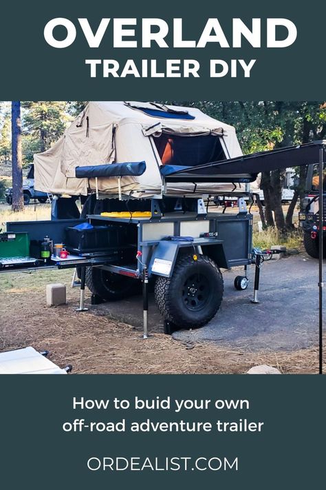 DIY Overland Trailer Diy Overland Trailer Plans, Diy Offroad Trailer, Overland Trailer Ideas, Diy Camp Trailer, Overland Trailer Build, Overlander Trailer, Overlanding Trailer, Overland Camper Trailer, Camper Build Diy