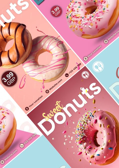 Donuts Social Media, Ad Design, Media Design, Social Media Design, Book Design, Global Community, Donuts, Creative Professional, Dip