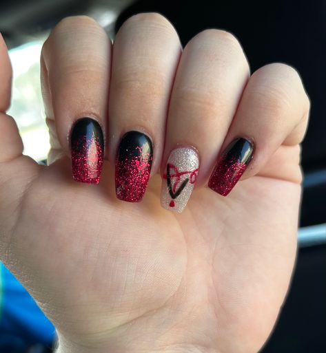 Vampire Diary Inspired Nails, Vampire Diaries Nail Designs, Tvd Inspired Nails, The Vampire Diaries Nails Ideas, Vampire Diaries Inspired Nails, Tvd Nails Ideas, Vampire Diaries Nails, Tvd Nails, Supernatural Nails