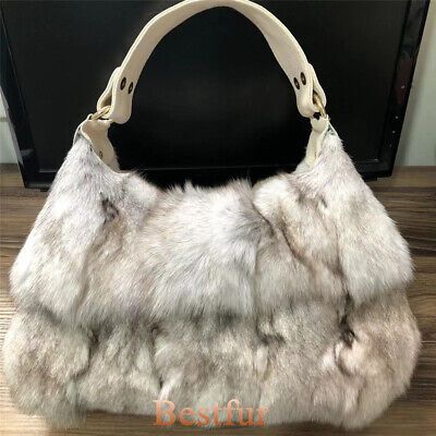 Top Rated Women Luxury Real Fox Fur Handbag Purse Party Real Leather Tote Bag Shoulder Bag, bags Fendi Fur, Fur Handbag, Theatrical Romantic, Black Glamour, Romantic Fashion, Fur Purse, Luxury Bags Collection, Identity Crisis, Fur Handbags