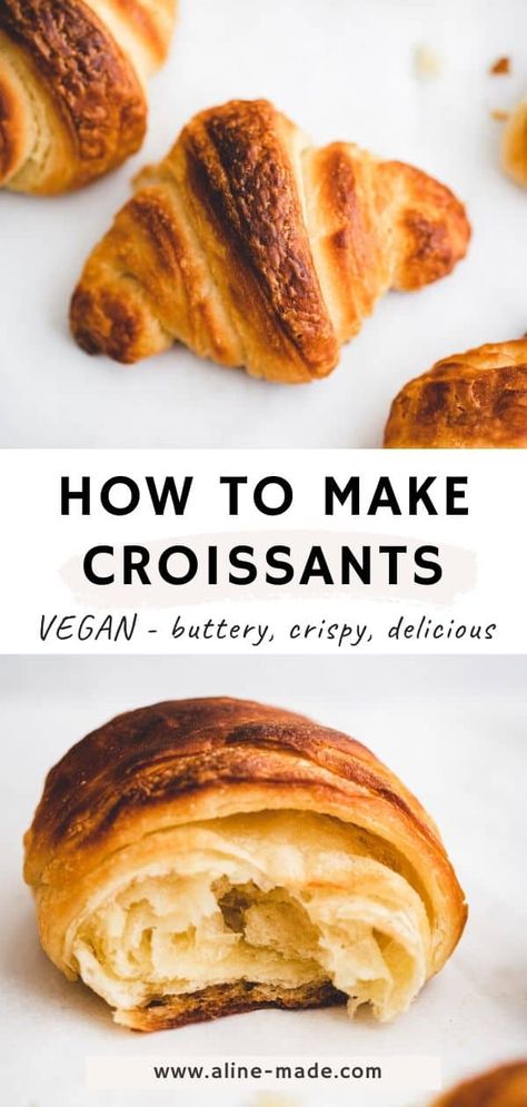 Vegan Croissant, Vegan Croissants, Food Recipes Vegetarian, Croissant Recipe, Vegan Bread, Recipes Vegetarian, Vegan Cooking, Vegan Breakfast Recipes, Vegan Foods