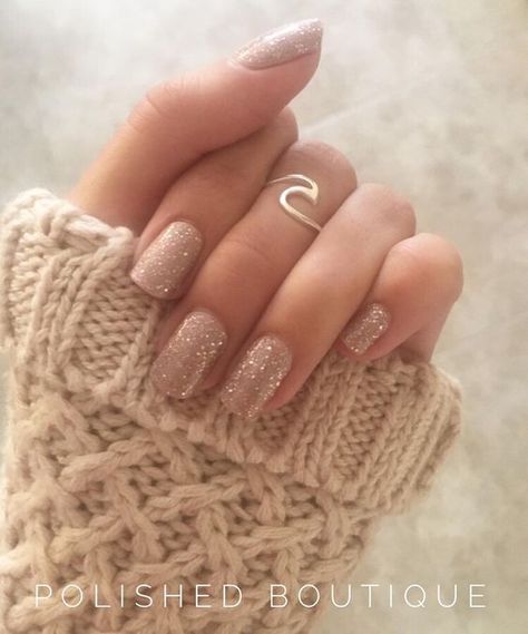 January Nail Colors, Nude Nails With Glitter, Bridesmaids Nails, Nails Sparkle, January Nails, Glittery Nails, Sparkle Nails, Colorful Nail Designs, Neutral Nails