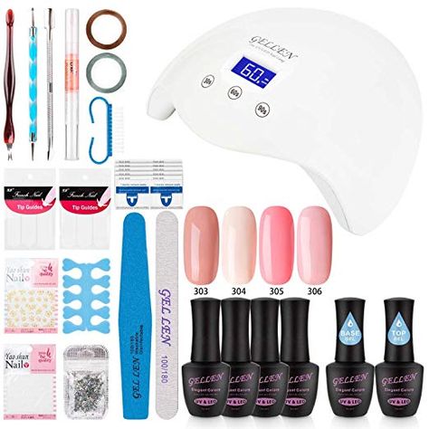 Best at Home Gel Nail Kit Reviews 2019 - DTK Nail Supply Gelish Colors, Home Gel Nail Kit, Gel Nail Polish Brands, Gel Manicure At Home, Popular Nail Art, Gel Nails At Home, Pink Gel, Nail Polish Brands, Gel Nail Kit