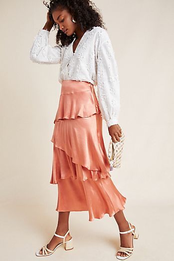 New Summer Clothing for Women | Anthropologie Womens Skirt Outfits, Skirt Tiered, Satin Maxi Skirt, Tulle Midi Skirt, Striped Midi Skirt, Rock Outfit, Tiered Maxi Skirt, Knit Midi Skirt, Anthropologie Skirt