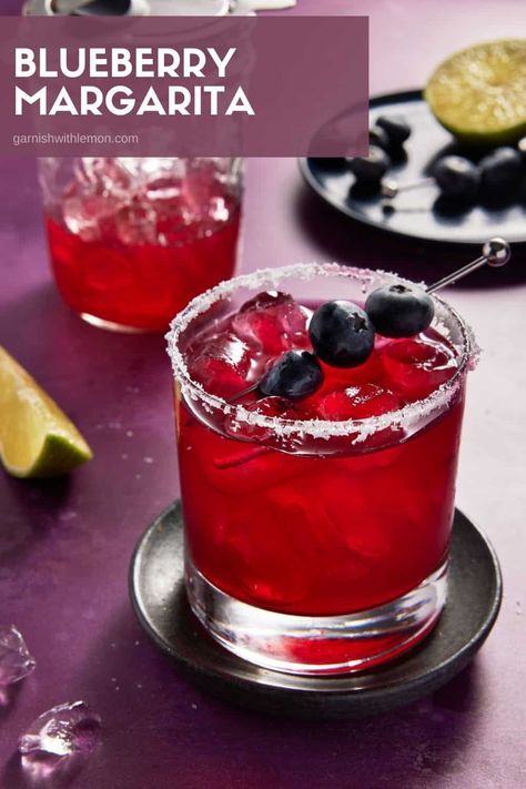 Calling all tequila lovers! You can never have too many fresh margarita recipes in your arsenal and this Blueberry Margarita is the perfect addition. Bright and filled with blueberry flavor, this Blueberry Marg will be your new summer go-to cocktail. Fresh Margarita Recipe, Fresh Margarita, Blueberry Margarita, Blueberry Simple Syrup, Batch Cocktail Recipe, Easy Margarita, Seasonal Drinks, Holiday Party Foods, Easy Blueberry