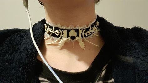 Bone art, bone necklace, bone jewellery, taxidermy jewellery, lace choker, Victorian, gothic, alt, diy Vivienne Westwood Bone Necklace, Bone Choker Necklace, Skull Choker Necklace, Victorian Goth Necklace, Unique Adjustable Bone Necklace, Bones