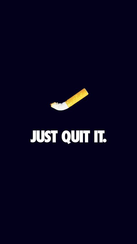 Just Quit It Nike Smoking Art Minimal Dark Blue #iPhone #6 #wallpaper Iphone Wallpaper Quotes Inspirational, Nike Art, Best Wallpaper Hd, Dark Blue Wallpaper, Hipster Art, Wall Paper Phone, Phone Wallpaper Quotes, Iphone Black, Nike Wallpaper