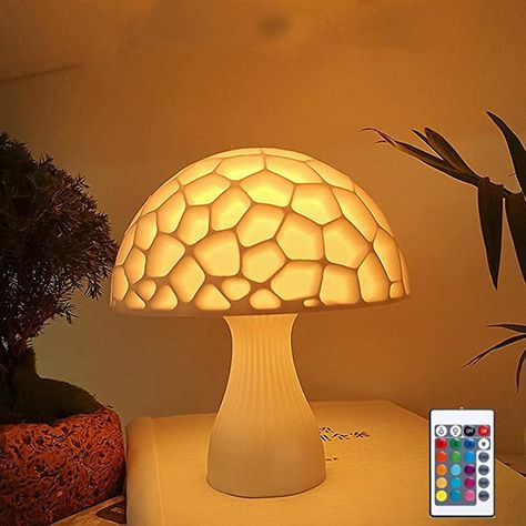 Colors For Bedroom, Mushroom Light, Wooden Desk Lamp, Wooden Lamps Design, Office Decor For Women, Night Table Lamps, Cat Lamp, Usb Lamp, Mushroom Lights