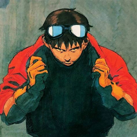 Rejected Akira laser disc covers.⁠ ----⁠ At the time, Otomo thought they made Kaneda look too much like a male fashion model.  In retrospect, that’s why he likes these drawings. #flashbackfriday⁠ Shotaro Kaneda, Tumblr