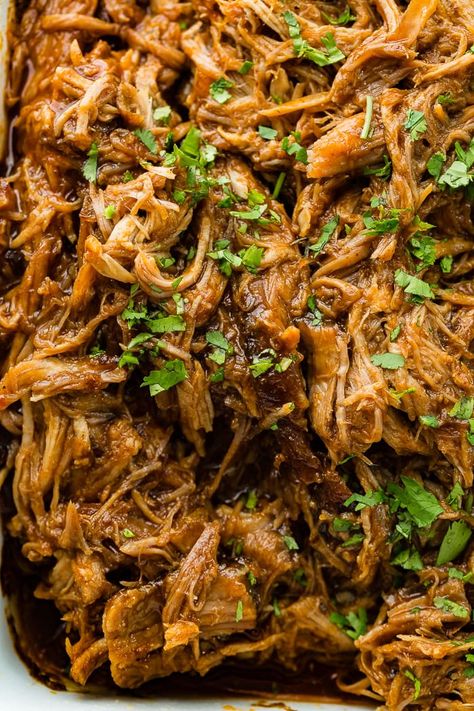 If you've ever been to Utah you've probably had Cafe Rio, specifically Cafe Rio Sweet Pork. Oh it's so good! We've perfected the Cafe Rio Sweet Pork Copycat Recipe! #caferio #sweetpork #pork #shreddedpork #copycat #copycatrecipe #porkrecipe #caferiocopycat #mexican #dinnerrecipe #recipe Utah Recipes, Sweet Pulled Pork, Cafe Rio Pork, Cafe Rio Sweet Pork Recipe, Sweet Pork Recipe, Pocket Recipes, Cafe Rio, Oh Sweet Basil, Sweet Pork