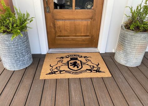 Coir Door Mat, Vintage Monogram, Custom Doormat, Coir Doormat, Personalized Door Mats, Realtor Gifts, Welcome Mat, Family Crest, Pet Gift