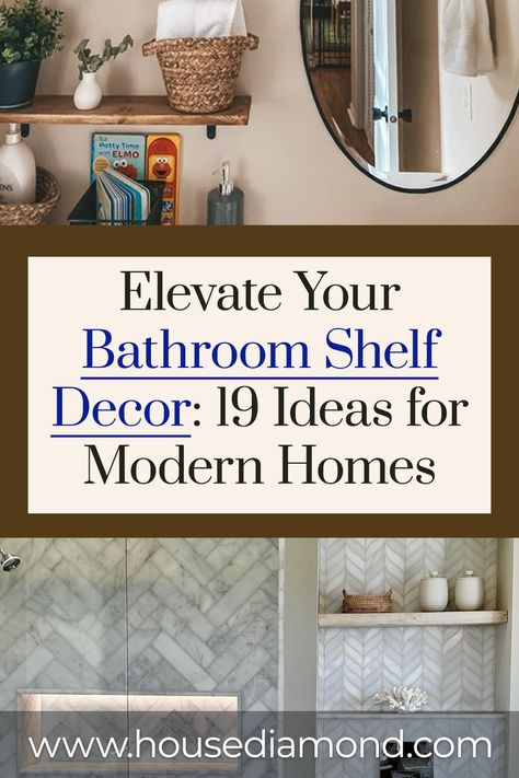 Upgrade your bathroom with our selection of 19 shelf decor ideas. Find the perfect balance of style and functionality for your modern home. Bathroom Shelf Styling Ideas, Bathroom Shelf Decorating Ideas, Floating Shelf Decor Bathroom, Styling Bathroom Shelves, Bathroom Shelf Decor Ideas, Bathroom Standing Shelf, Decorating Bathroom Shelves, Modern Bathroom Trends, Top Shelf Decor