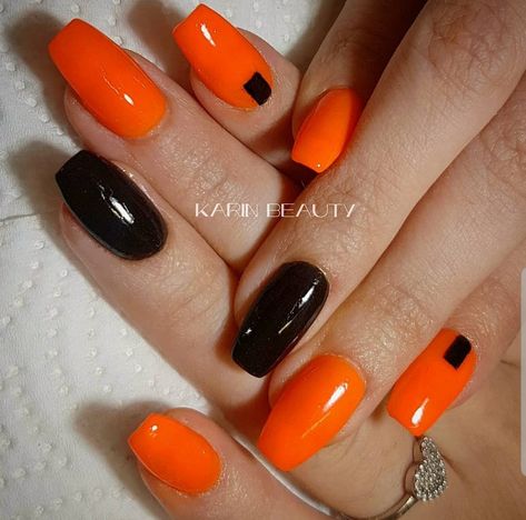 Dip Powder Nails Orange, Nails Orange, Natural Nail Designs, Short Acrylic, Nails Only, Short Acrylic Nails Designs, Dip Powder Nails, Orange Nails, Dip Powder