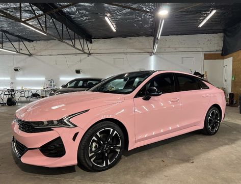 Pink Dodge Durango, Pink Ford Fusion, Pink Kia K5, Pink Wrapped Car, Kia K5 Gt Line, Barbie Cars, Sonata Car, Dream Cars Lexus, Best Cars For Teens