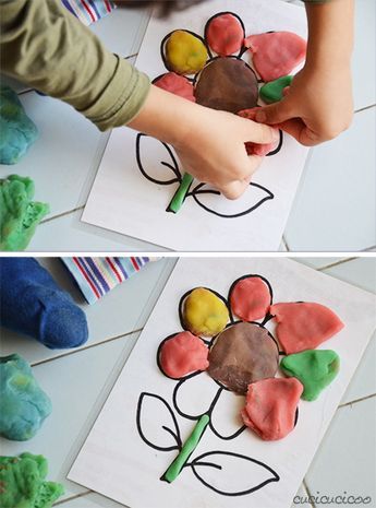 Clay Activity For Preschoolers, Play Doh Crafts, Plastelin Ideas, Dough Activities For Kids, Play Dough Art, Homemade Play Doh, Clay Activities, Play Doh Art, Easy Homemade Playdough