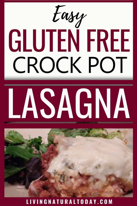 Gluten Free Crock Pot Lasagna, Gluten Free Crockpot Lasagna, Gluten Free Crock Pot, Gluten Free Lasagna Recipe, Pot Lasagna Recipe, Italian Crockpot Recipes, Crock Pot Lasagna, Gluten Free Lasagna Noodles, Lasagna With Ricotta