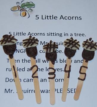 5 Little Acorns Stick Puppet Chant - free printable for #preschool & #kindergarten 5 Little Acorns, Tree Unit, Tree Activities, Preschool Circle Time Activities, Harvest Activities, Autumn Preschool Theme, Stick Puppet, Fall Lesson Plans, Children Songs