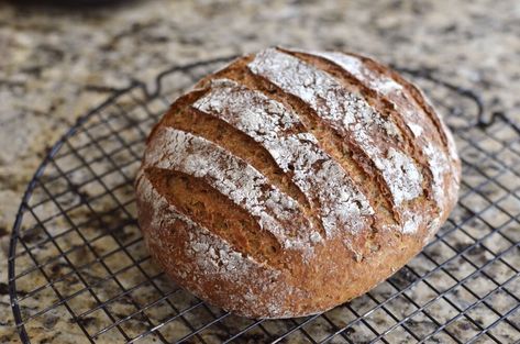 Rye Bread In Dutch Oven, Dutch Oven Rye Bread Recipe, Artisan Rye Bread Recipe, No Knead Rye Bread Recipe, No Knead Rye Bread, Dark Rye Bread Recipe, Homemade Rye Bread, Rye Bread Recipe, Rye Bread Recipes