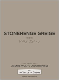 Pittsburgh Paints - Stonehenge Greige Stonehenge Greige, Griege Paint, Vicente Wolf, Greige Living Room, Reading Den, Greige Kitchen, Pittsburgh Paint, Kitchen Cupboards Paint, Wolf Colors