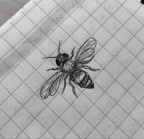 #bee #drawing Bee Pen Drawing, Bee Drawings, Bee Outline, Bee Sketch, Bee Drawing, Random Drawings, Scribble Art, Commonplace Book, Sketchbook Pages