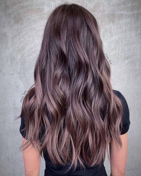 Perfect mushroom brown, with purple tones by Guy Tang Guytang Mydentity, Blonde Dye, Mushroom Hair, Dyed Hair Pastel, Hair Dressing, Mushroom Brown, Blond Balayage, Guy Tang, Hair 2018