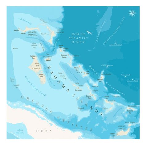 #mapofbahamas #bahamas #islands #cuba #caribbean #ocean #summer The Bahamas Map, Bahamas Map, Bahamas Island, Island Map, The Bahamas, Commonwealth, Travel Poster, Map Print, Bahamas