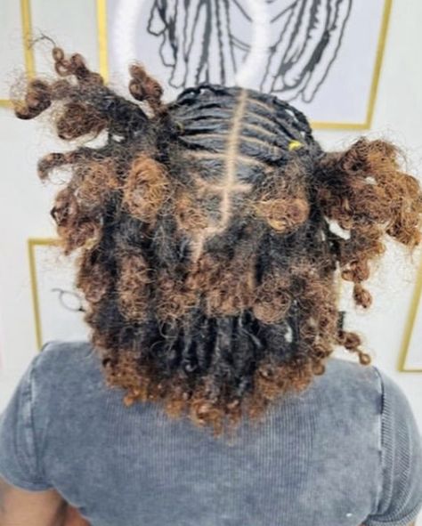 Loc Styles On Short Locs, Natural Locs Hairstyles, Very Short Locs, Short Locs Styles, Barrel Loc Styles Women, Short Loc Hairstyles, Cute Loc Styles, Loc Hairstyles For Women, Locs With Curly Ends