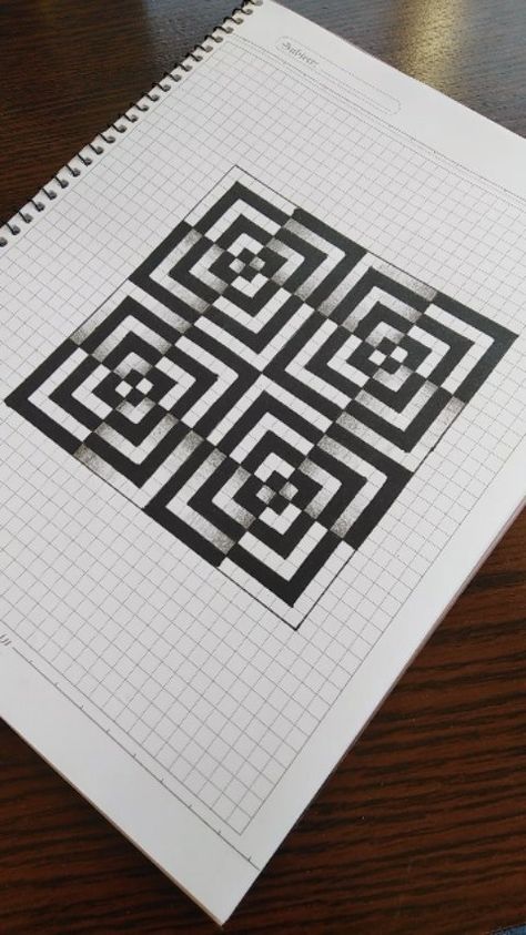 Omran O Mezher | #drawing #3d | Instagram Graph Paper Designs, Zen Doodle Patterns, Illusions Art, Instagram Drawing, Study Art, Optical Illusions Art, Design Basics, Illusion Art, Paper Designs