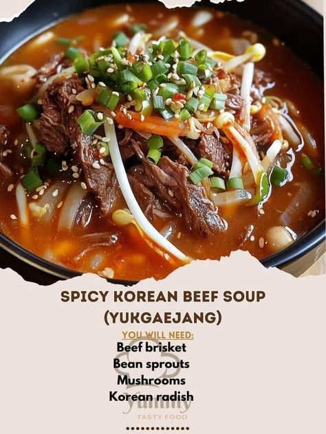 Korean Beef Soup, Spicy Korean Beef, Korean Radish, Korean Chili Powder, Korean Chili, Boiled Beef, Spicy Korean, Korean Beef, Korean Recipes