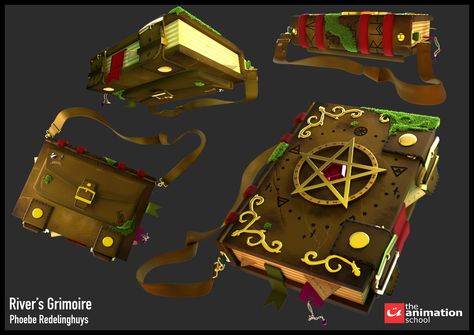 ArtStation - Magic Grimoire Grimware Book Art, Grimware Book, Grimoire Book Fantasy Art, Grimoire Sections, Grimoire Opening Page, Magic Grimoire, The Grand Grimoire, Casual Art, Open Art