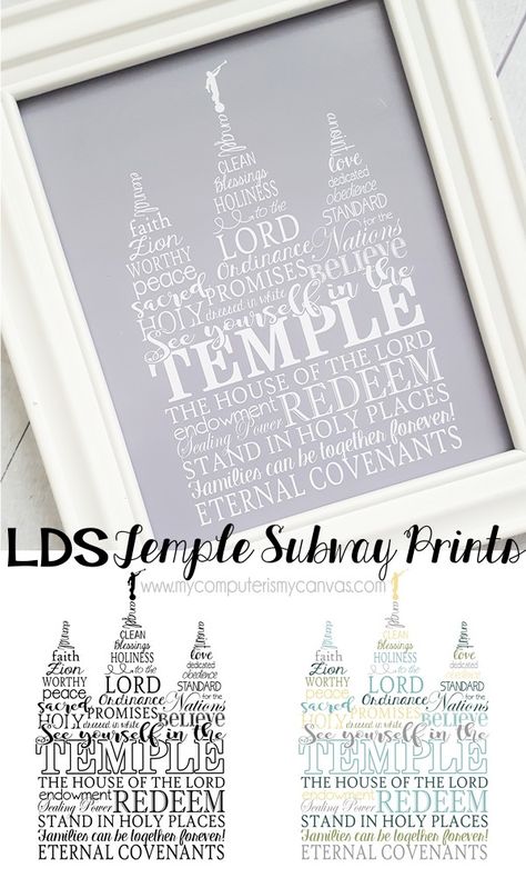 Temple Subway Art, Relief Society Crafts, Slc Temple, Lds Crafts, Super Saturday Crafts, Temple Lds, Activity Day Girls, Lds Printables, Yw Activities