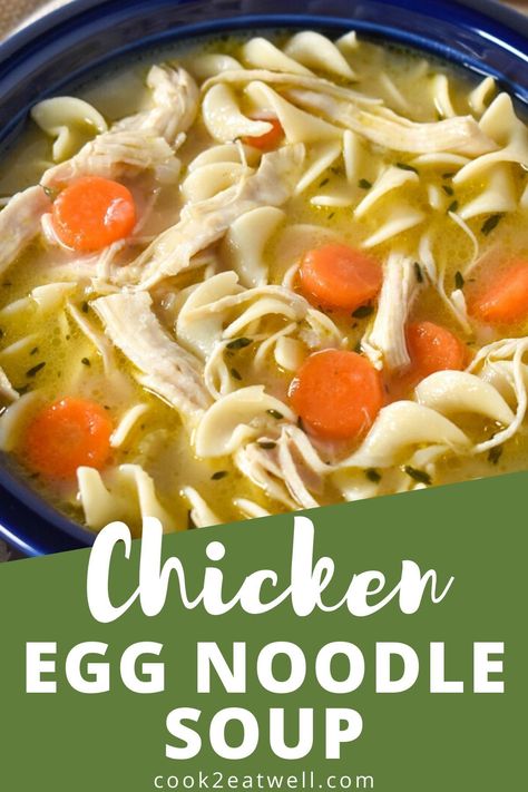 Basic Chicken Noodle Soup, Dutch Oven Chicken Noodle Soup, Chicken Egg Noodle Soup, Egg Noodle Soup, Chicken And Egg Noodles, Dutch Oven Chicken, New Chicken Recipes, Soup Homemade, Chicken Noodle Soup Easy