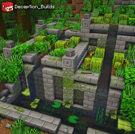 Minecraft Village Entrance Gate, Ender Dragon Carpet Minecraft, Jungle Tower Minecraft, Mossy Cobblestone Minecraft, Mc Jungle Builds, Minecraft Small Lighthouse, Minecraft Mega Base Ideas Castle, Ruined Minecraft Builds, Minecraft Jungle Farm