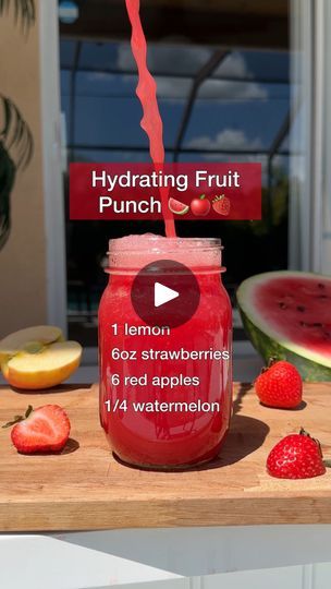 Fruit Punch Recipe, Alcohol Free Drinks, Juicy Juice, Punch Recipe, Pressed Juice, Healthy Heart, Watermelon Juice, Juicing For Health, Punch Recipes