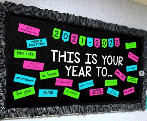 90 Back-to-School Bulletin Board Ideas from Creative Teachers Back To School Display Ideas, Welcome Back Bulletin Board Ideas Middle School, Hallway Displays Elementary, This Is Your Year To Bulletin Board, School Entryway Ideas Elementary, Start Of School Year Bulletin Board, New Year Bulletin Boards For School, School Entrance Decor Ideas, Counseling Bulletin Boards