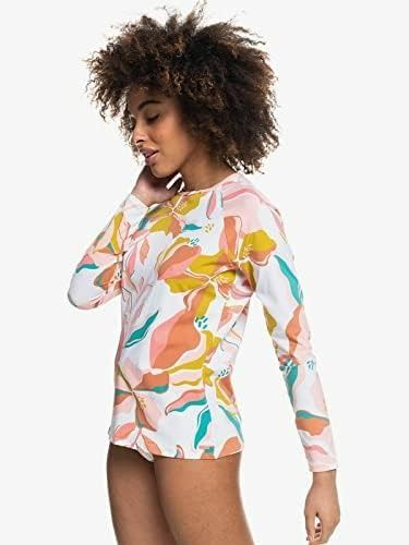 Amazon.com: Roxy womens Beach Classics Long Sleeve Rashguard Rash Guard Shirt, Anthracite 21, Small US : Clothing, Shoes & Jewelry Paradise Beach, Surf Tee, Roxy Girls, Long Sleeve Rashguard, Roxy Women, Woman Back, Girls Club, Woman Beach, Rash Guard