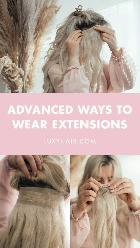 Hair Extension Tips And Tricks, Hair Extensions Tutorial, Luxy Hair Extensions, Hair Extensions Before And After, Hair Extensions For Short Hair, Half Up Half Down Hair Prom, Luxy Hair, Long Hair Extensions, Hair Extentions