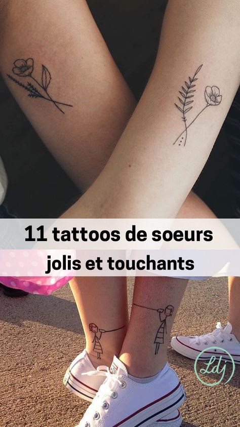 11 Heartwarming Matching Sister Tattoos - 11 tattoos de soeurs à la fois jolis et touchants - Look du jour Tattoo Sister, Cute Owl Tattoo, Matching Sister Tattoos, Best Tattoos For Women, Owl Tattoo, Sister Tattoos, Friend Tattoos, Fine Line, Jesus Fish Tattoo