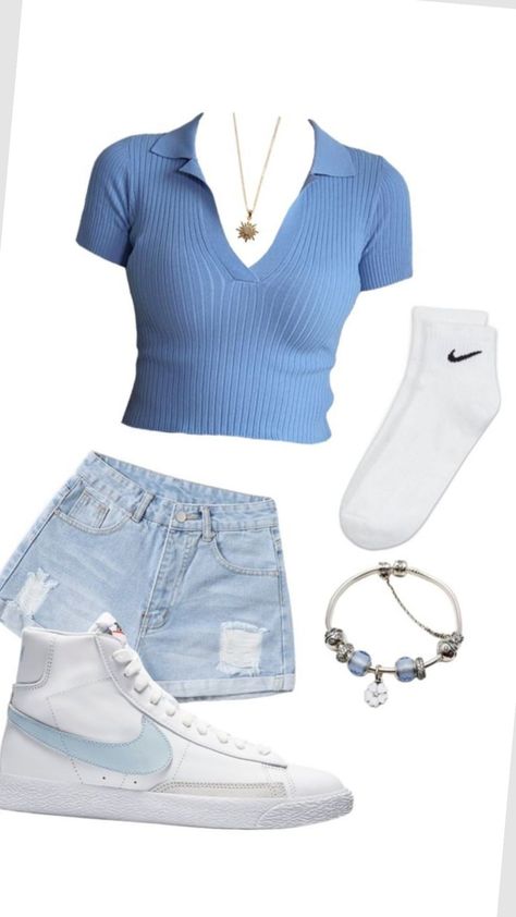 Preppy Summer Outfits, Casual Preppy Outfits, Shein Outfits, Trendy Outfits For Teens, Everyday Fashion Outfits, Cute Lazy Day Outfits, Lazy Day Outfits, Simple Trendy Outfits, Cute Everyday Outfits