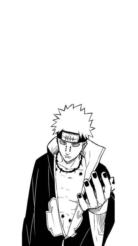 Naruto Wallpapers For Laptop, Iphone Naruto Wallpaper, Pain Naruto Manga, Naruto White Wallpaper, Naruto Tattoo Black And White, Cool Naruto Wallpapers, Pain Manga, Naruto Manga Wallpaper, Naruto Black And White