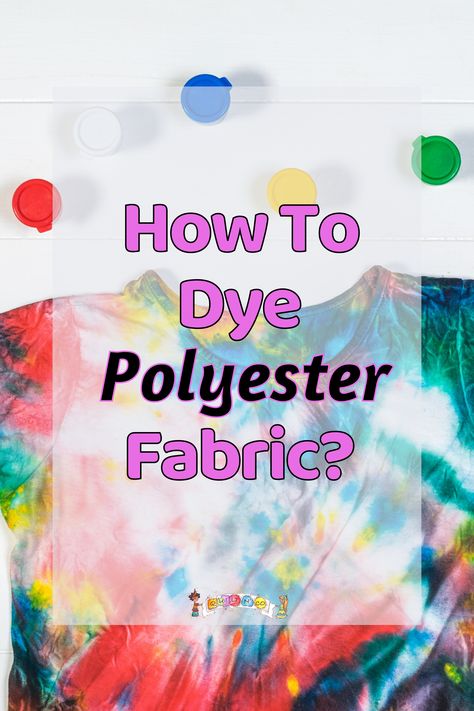 Step-by-step on how to dye Polyester Fabric Dye Polyester Fabric How To, Dyeing Polyester Fabric, How To Dye Polyester Fabric, How To Dye Clothes At Home, Dye Clothes Diy, Fabric Dyeing Techniques Tutorials, How To Dye Polyester, How To Dye Clothes, Polyester Clothes