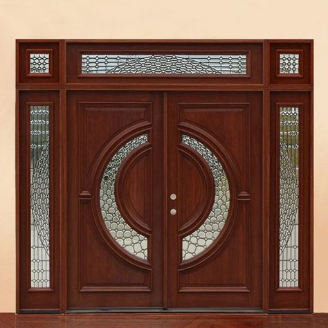 What is Outdoor House Wooden Front Doors Modern Flat Teak Wood Main Entrance Door Design Pintu Ganda, Contemporary Exterior Doors, Door With Sidelights, Fiberglass Exterior Doors, Double Doors Exterior, Modern Exterior Doors, Main Entrance Door Design, Wooden Front Door Design, Farmhouse Door