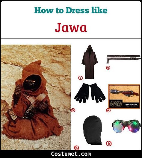 Jawa Costume Diy, Jawas Star Wars, Star Wars Cosplay Ideas, Ewok Costume Diy, Jawa Cosplay, Yearbook Outfit Ideas, Jawa Star Wars, Jawa Costume, Ewok Costume