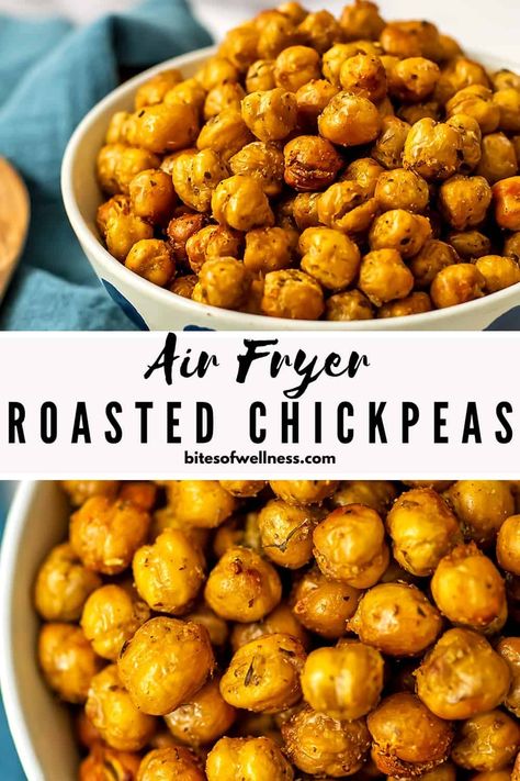 Crispy air fryer chickpeas are the ultimate snack or fun topping for salads or soup. Make a batch of roasted chickpeas in the air fryer in just 15 minutes, so much quicker than using the oven! These crispy chickpeas are vegan and gluten free and you can easily change up the flavors (making them sweet or savory). Crispy Air Fryer Chickpeas, Air Fryer Chickpeas, Fry Food, Air Fryer Recipes Vegetarian, Air Fryer Oven Recipes, Air Fry Recipes, Mexican Theme, Crispy Chickpeas, Air Fryer Dinner Recipes