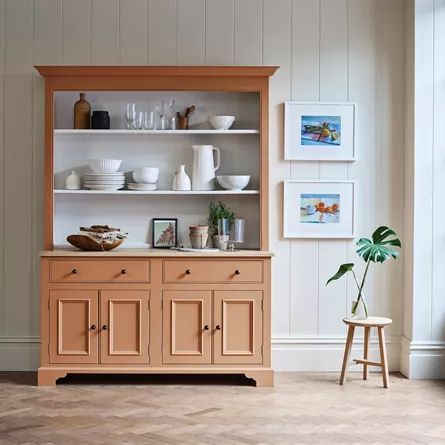 Open Dresser, Neptune Kitchen, Sideboard Drawers, Georgian Furniture, Welsh Dresser, Kitchen Dresser, Decorative Mouldings, Chichester, Country Furniture