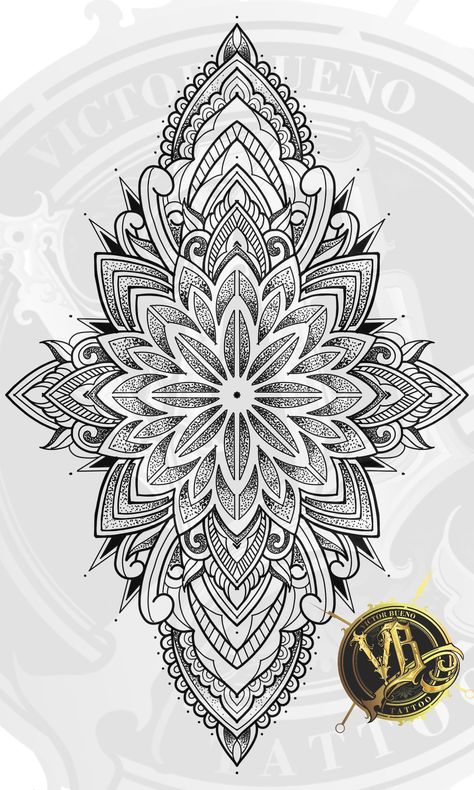 Back Of Thigh Mandala Tattoo, Mandela Designs Simple, Shin Tattoos For Women Mandala, Indian Flower Tattoo, Mandala Flower Tattoos Forearm, Mandala Calf Tattoo, Mandala Leg Sleeve, Hanna Tattoo, Chandelier Tattoo