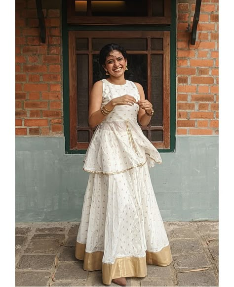 Onam Special Dress, Onam Dress Ideas, Onam Outfits Ideas, Onam Dress, Onam Special, Farewell Dresses, Onam Outfits, Stylish Kurtis Design, Fashion Show Dresses